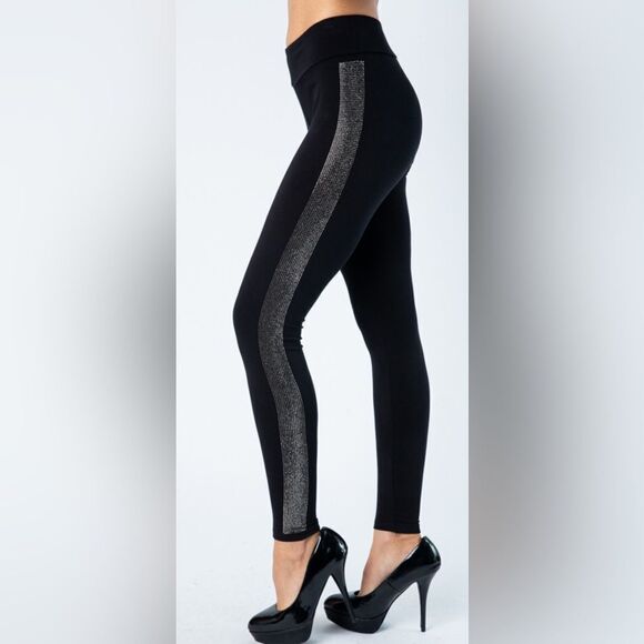 Vocal Leggings with Full Side Rhinestones - Picture 1 of 3